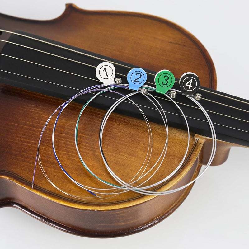 Danchet Violin Strings 4/4 Full Set Beginner Level, Ball End, Aluminum Alloy Wound 501… - Image 5